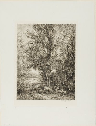 Çoban ve Çoban by Charles Francois Daubigny