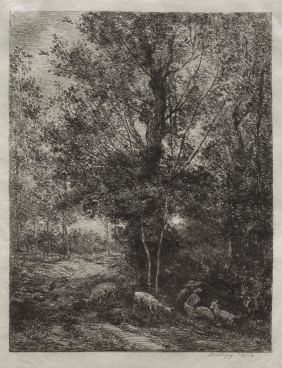 Çoban ve Çoban by Charles Francois Daubigny