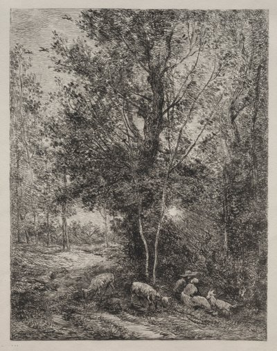 Çoban ve Çoban, 1874. by Charles Francois Daubigny