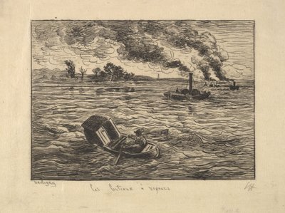 Buharlı Tekneler, 1861. by Charles Francois Daubigny