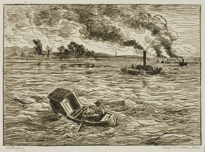 Vapurlar (Buharlı Liman) by Charles Francois Daubigny