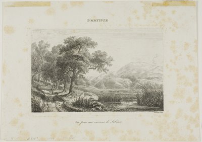 Subiaco yakınlarında çekilen görüntü by Charles Francois Daubigny
