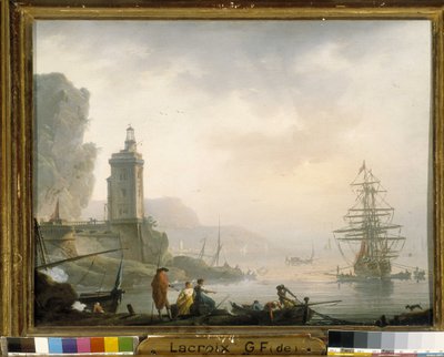 Deniz kenarı (tuval üzerine yağlı boya) by Charles Francois Lacroix de Marseille