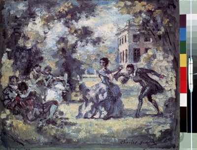 ""Scene galante"" (Aşk sahnesi) Charles Guerin (1875-1939) tarafından 1908 civarında tablo Saint Petersburg, Hermitage Museum DR by Charles Francois Prosper Guerin
