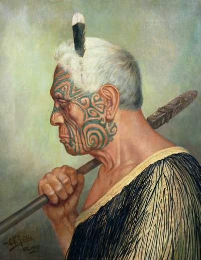 Maori Savaşçısı by Charles Frederick Goldie