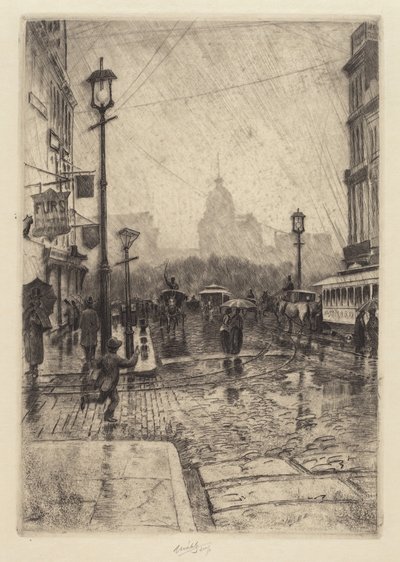 Yağmurlu Gün, Broadway by Charles Frederick William Mielatz