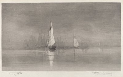 Yelkenli ile İsimsiz Liman Sahnesi, c. 1900. by Charles Frederick William Mielatz