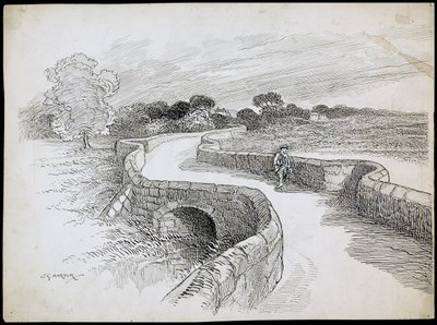 Swarkestone Köprüsü, Stanton By Bridge, Derbyshire by Charles George Harper