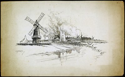 Wellington Yel Değirmeni, Havlayan, Büyük Londra by Charles George Harper