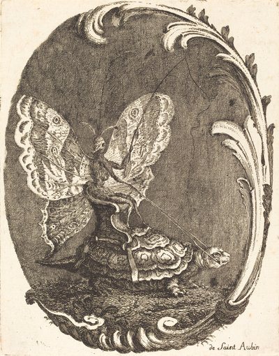 Kelebek ve Kaplumbağa by Charles Germain de Saint Aubin