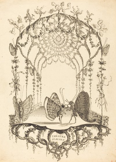 İtalyan Tiyatrosu by Charles Germain de Saint Aubin