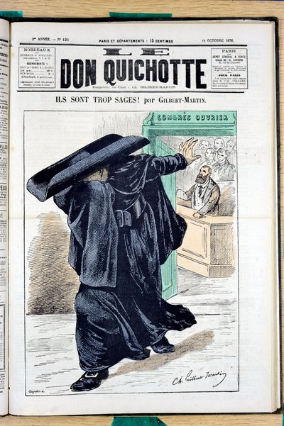 “Le Don Kişot”un 121 Numaralı Kapağı, Renkli Hiciv by Charles Gilbert Martin