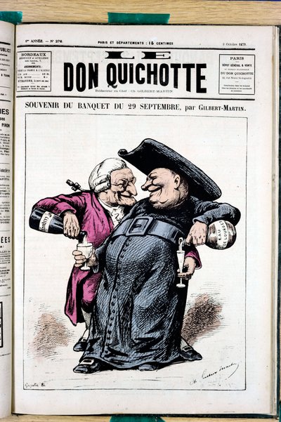 “Le Don Kişot”un Kapağı, 276 numara, Renkli Hiciv by Charles Gilbert Martin