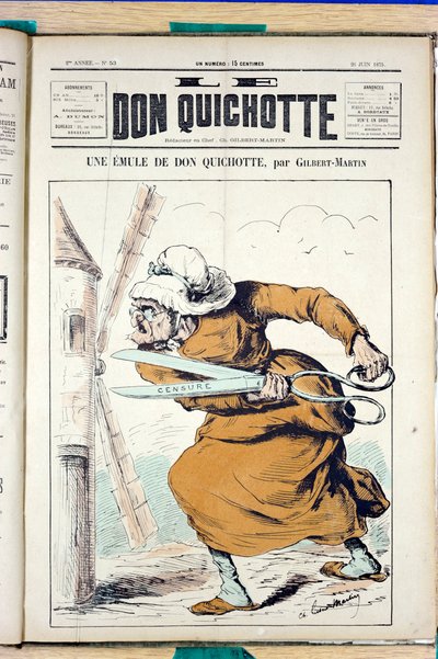“Le Don Kişot”un Kapağı, 53 numara, Satirique ve Colors by Charles Gilbert Martin