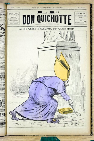 “Le Don Kişot”, 925 Numaralı Kapak, Renkli Hiciv by Charles Gilbert Martin