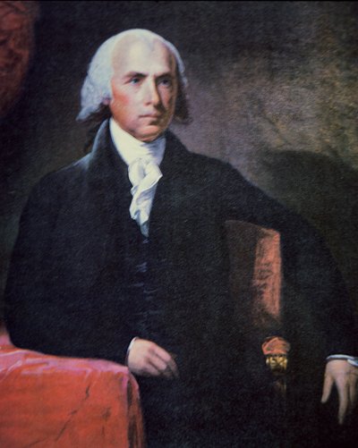 James Madison (1751-1836) (renkli taş) by Charles Gilbert Stuart