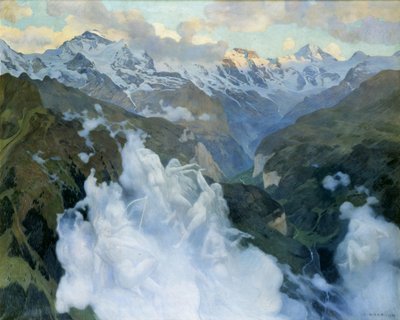 Bulutlar Lauterbrunnen Vadisi, 1901. by Charles Giron