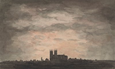 Gün Batımında Büyük Bir Kilise (Westminster Abbey) by Charles Gore