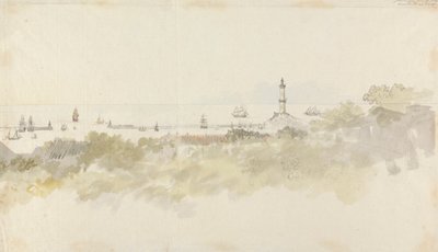 Cenova - Denizcilikle Bir Deniz Manzarası by Charles Gore
