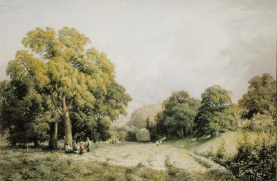 Haymaking, Lewes, Sussex (kağıt üzerine sulu boya) by Charles Grant Davidson