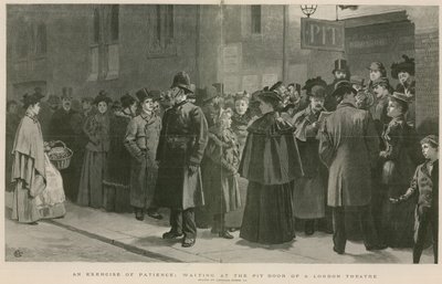 Bir sabır egzersizi: bir Londra tiyatrosunun çukur kapısında beklemek by Charles Green