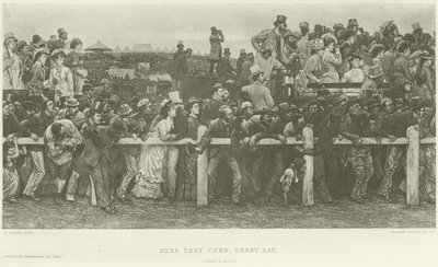 Here they come: Derby Day (gravure) by Charles Green