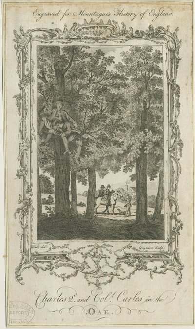 Boscobel - Royal Oak : gravür ve [? 19. yüzyıl] by Charles Grignion