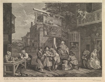 Oyların Toplanması, Levha II: Bir Seçimin Dört Baskısı, 20 Şubat 1757. by Charles Grignion