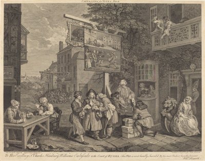 Oylar için Gözden Geçirme by Charles Grignion after William Hogarth