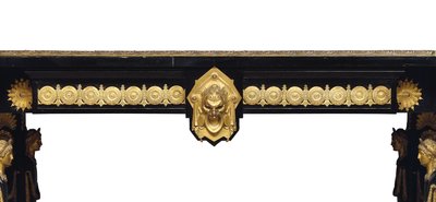 Jean Brandely tarafından tasarlanan Napoleon III tablosu, E. Varlot tarafından kakmacılık, Paris, c.1850-75 (ormolu, yaldızlı-bakır, abanoz ve çınar) by Charles Guillaume Diehl