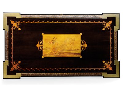 Jean Brandely tarafından tasarlanan Napoleon III tablosu, E. Varlot tarafından kakmacılık, Paris, c.1850-75 (ormolu, yaldızlı-bakır, abanoz ve çınar) by Charles Guillaume Diehl