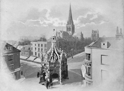 'Chichester: Katedral, Pazar-Haç ve Kule', c1896 by Charles H Barden
