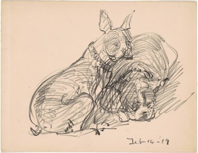 İki köpek by Charles H. Woodbury