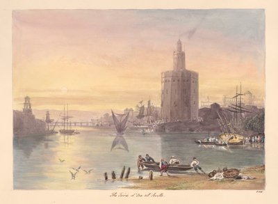 Sevilla'daki Torre d' Oro by Charles Hamilton Smith