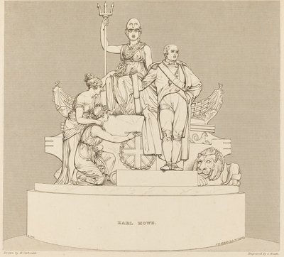 Earl Howe Anıtı by Charles Heath after Henry Corbould after John Flaxman