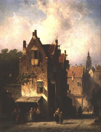 Figürlü Sokak Manzarası by Charles Henri Joseph Leickert