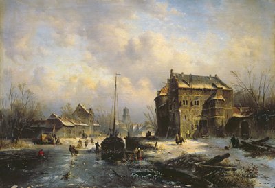 Kış Manzarası, 1851 by Charles Henri Joseph Leickert