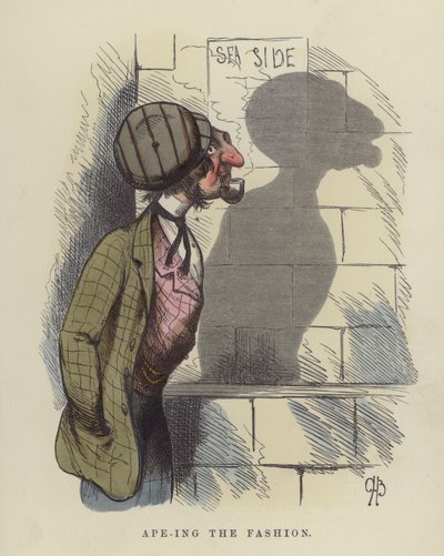 Modayı taklit etmek (renkli gravür) by Charles Henry Bennett