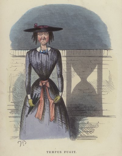 Zaman uçar (renkli gravür) by Charles Henry Bennett