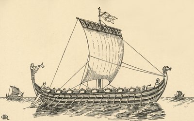 Bayeux Goblenine dayanan Norman Gemisi, 1931 by Charles Henry Bourne Quennell
