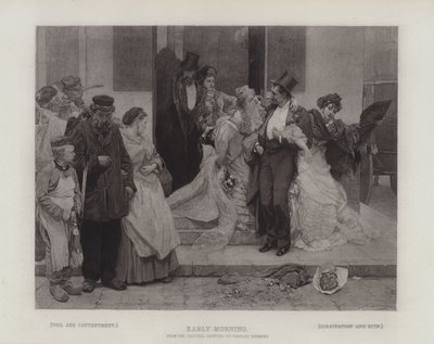 Sabahın erken saatlerinde, arasındaki karşıtlığı gösteren: Zahmet ve Memnuniyet; ve Dağılma ve Yıkım (gravür) by Charles Hermans