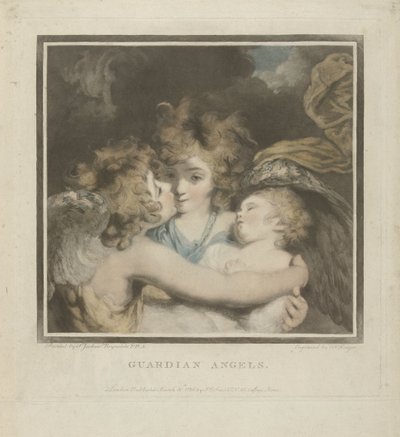 iki melek ve bir çocuk Koruyucu Melekler (nesne üzerindeki başlık) by Charles Howard Hodges