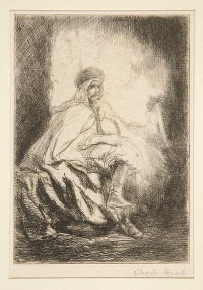 Bir mahzende Cezayir spahi by Charles Huard