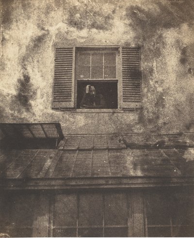 Auguste Vacquerie Pencerede, Deniz Terası, c. 1853. Yaratıcılar: Charles Hugo, Auguste Vacquerie. by Charles Hugo, Auguste Vacquerie