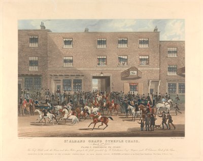 Çan kulesi peşinde koşma [altılı set]: St. Albans Grand Çan Kulesi Takibi. / 8 Mart 1832. Levha 1. Başlamaya Hazırlanıyor... by Charles Hunt