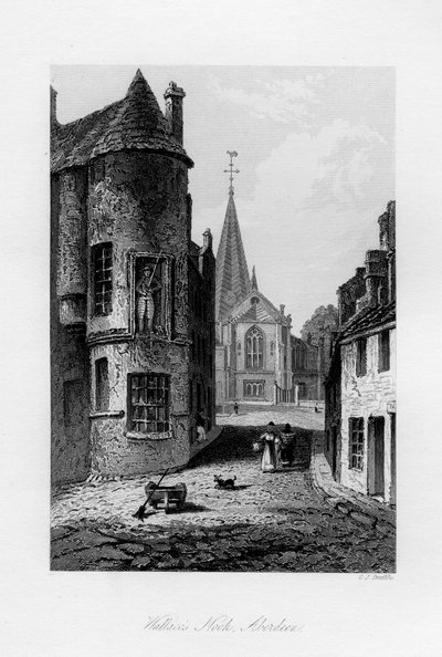 Wallaces Köşesi, Aberdeen, 1840 by Charles J. Smith