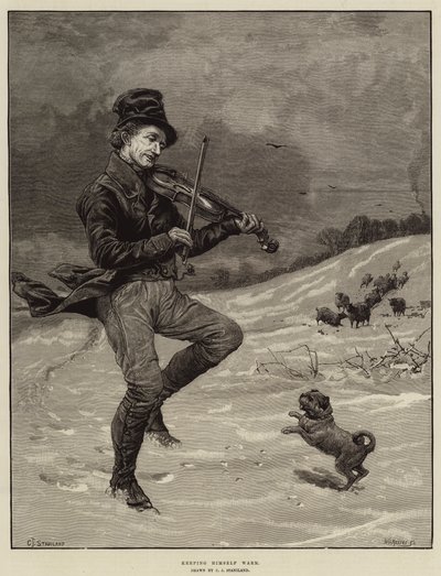 Keeping Himself Warm  by Charles J. Staniland
