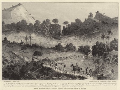 Binbaşı Arnold'un Cezalandırıcı Sütunu Akpara Kirliliği'nden geçiyor by Charles J. Staniland