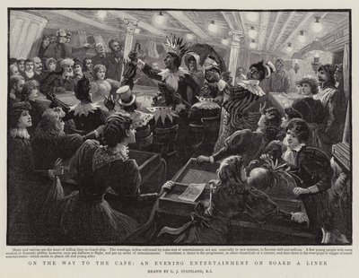 Pelerin Yolunda, Gemide Bir Akşam Eğlencesi by Charles J. Staniland