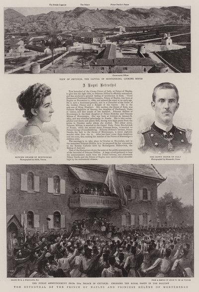 Napoli Prensi ve Karadağ Prensesi Helene'in Nişanı by Charles J. Staniland